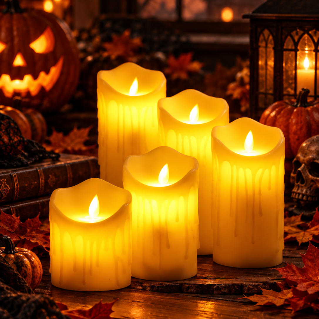 Halloween Flameless LED Block Candles
