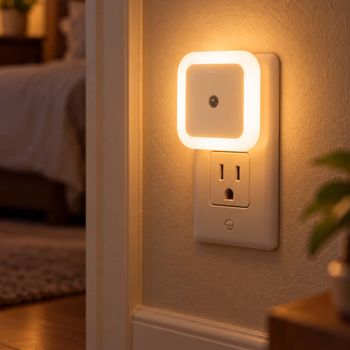 6-Pack Auto Sensor Warm LED Night Lights
