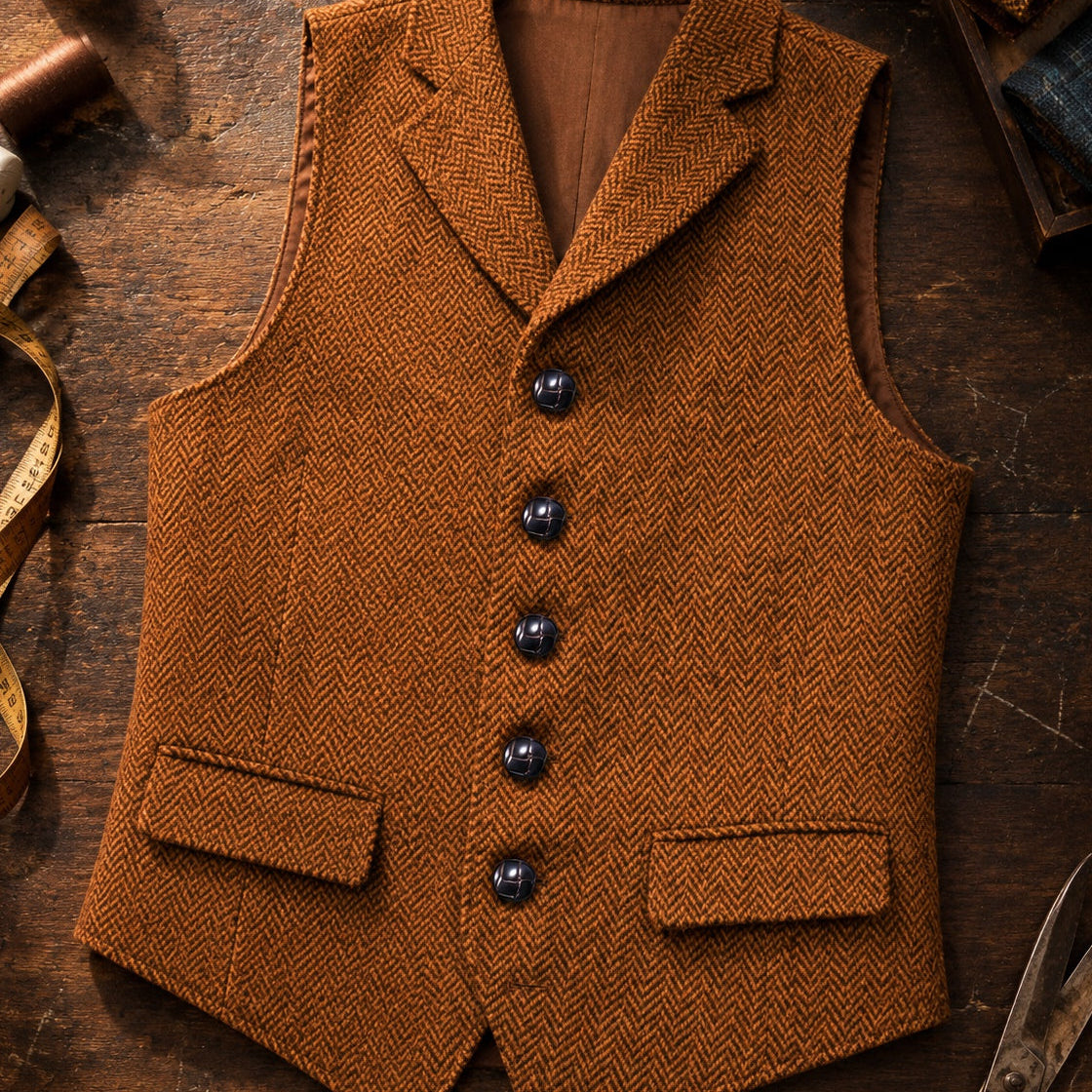 Harrington Oxford | Herringbone Tweed Jacket For Men