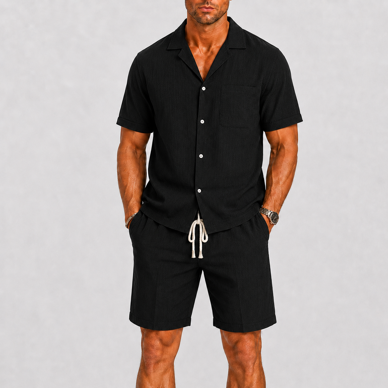 HARRINGTON OXFORD | MEN’S SUMMER SET WITH SHORTS AND SHIRT