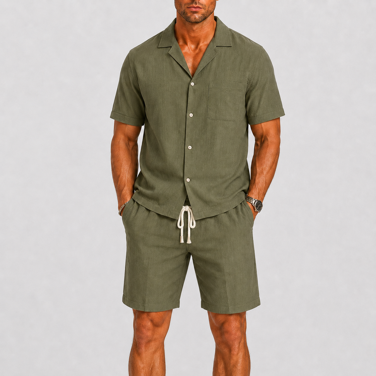 HARRINGTON OXFORD | MEN’S SUMMER SET WITH SHORTS AND SHIRT