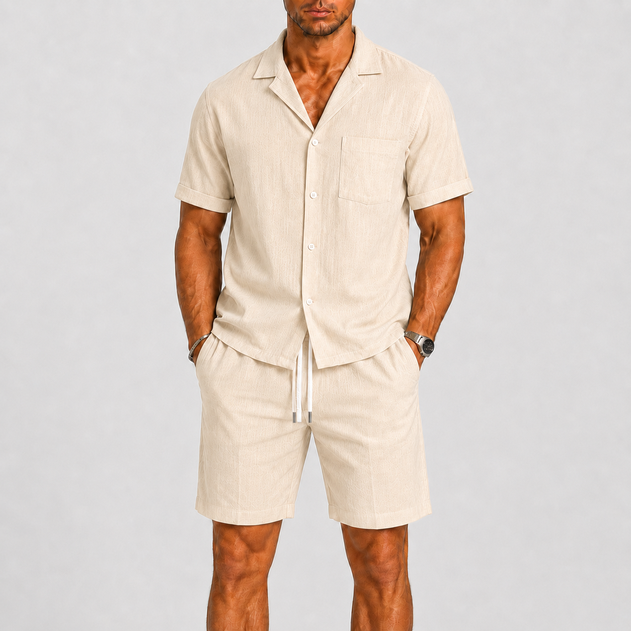 HARRINGTON OXFORD | MEN’S SUMMER SET WITH SHORTS AND SHIRT