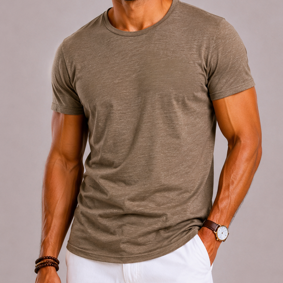 Harrington Oxford | Round Neck T-Shirt For Men