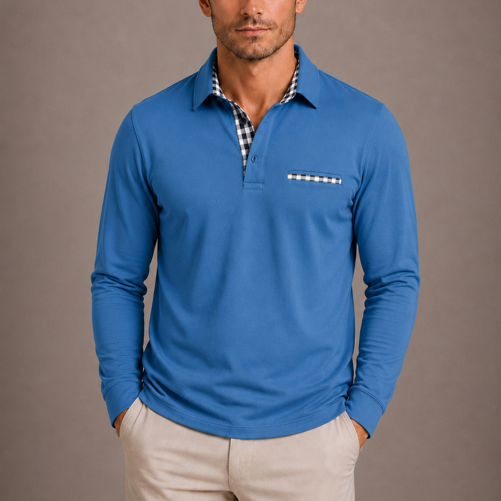 HARRINGTON OXFORD | LONG-SLEEVE POLO SHIRT FOR MEN