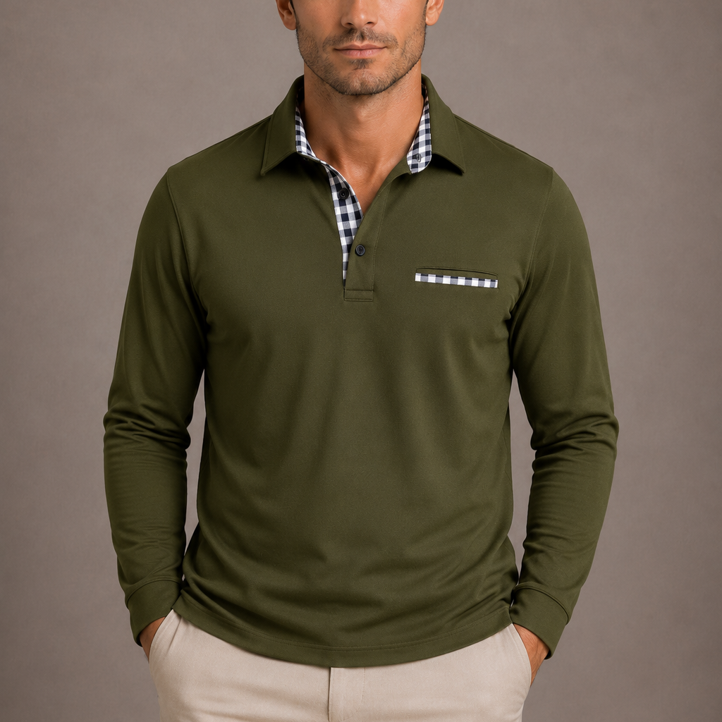 HARRINGTON OXFORD | LONG-SLEEVE POLO SHIRT FOR MEN