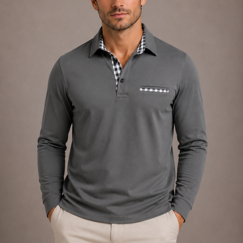 HARRINGTON OXFORD | LONG-SLEEVE POLO SHIRT FOR MEN