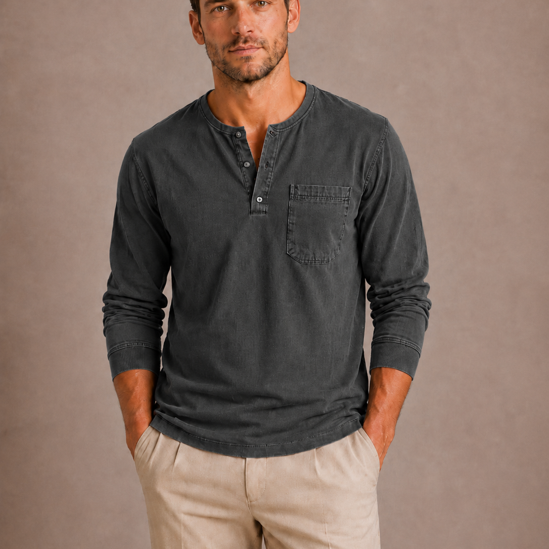Harrington Oxford | Henley Shirt For Men
