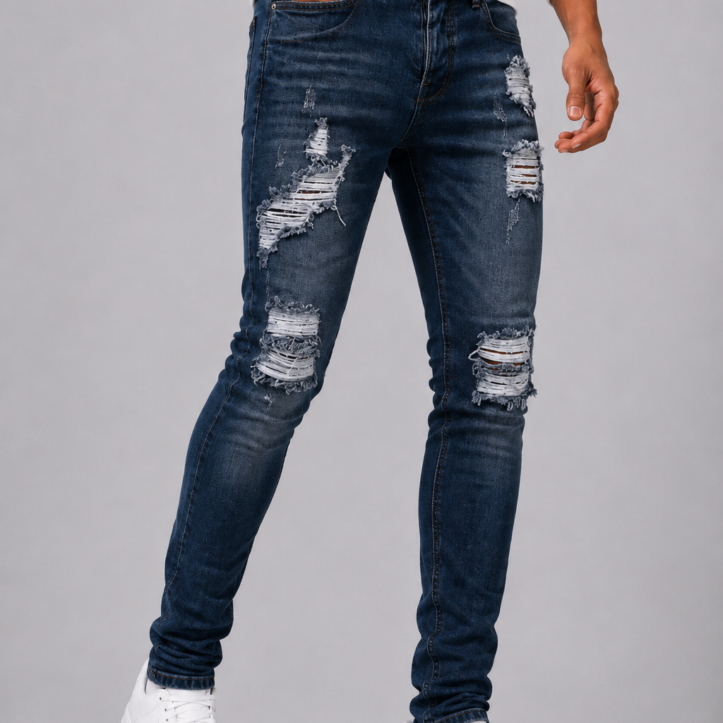 HARRINGTON OXFORD | SLIM-FIT DISTRESSED JEANS FOR MEN