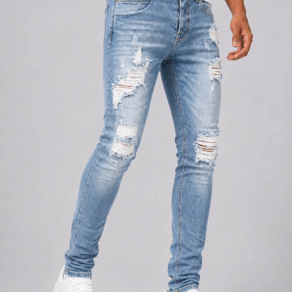 HARRINGTON OXFORD | SLIM-FIT DISTRESSED JEANS FOR MEN