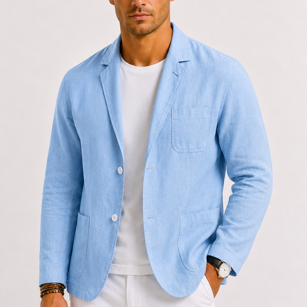 HARRINGTON OXFORD | LINEN-BLEND SUMMER BLAZER FOR MEN