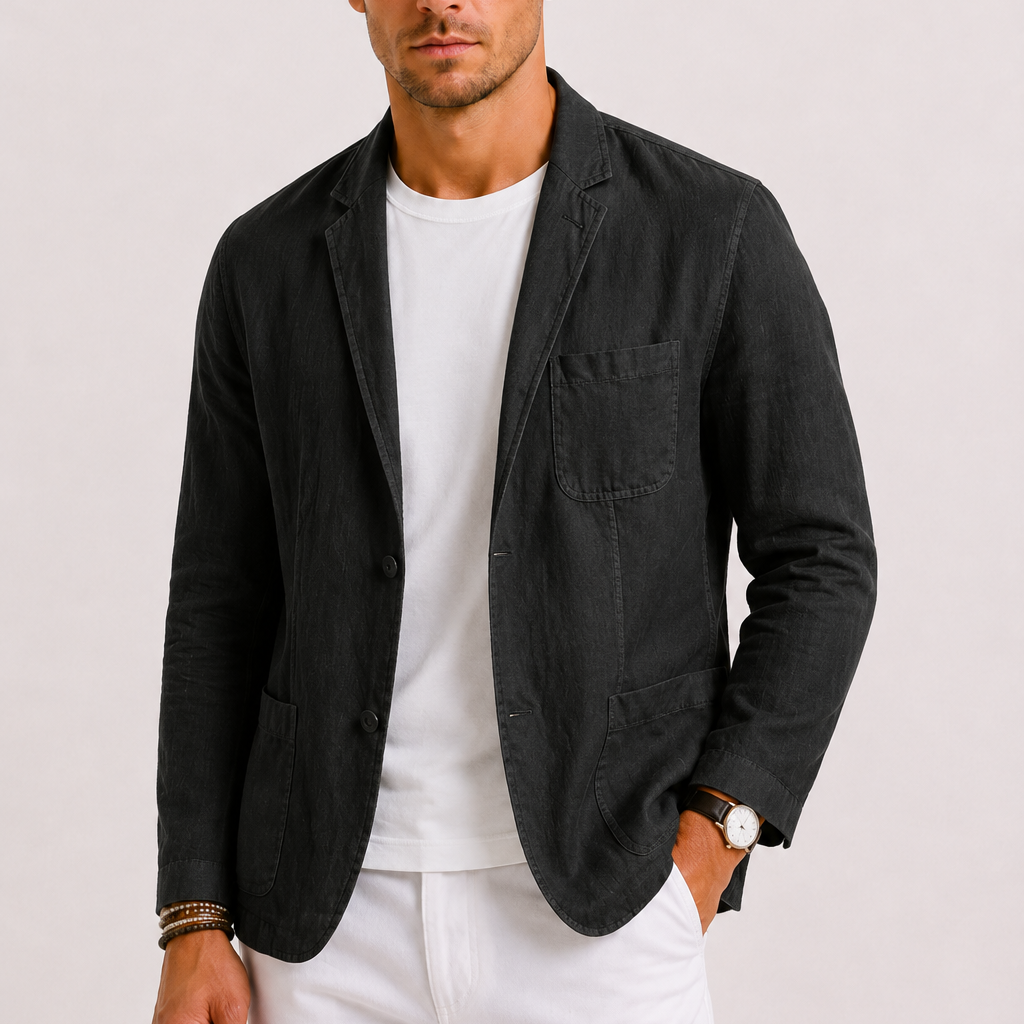 HARRINGTON OXFORD | LINEN-BLEND SUMMER BLAZER FOR MEN