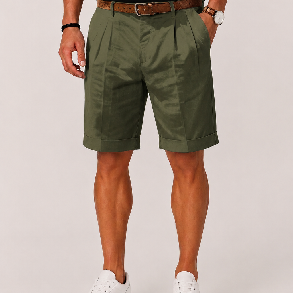 Harrington Oxford | Pleated Shorts For Men