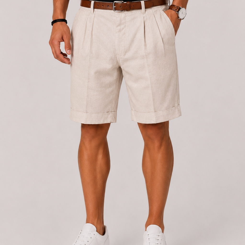Harrington Oxford | Pleated Shorts For Men