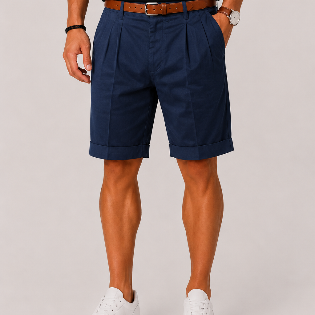 Harrington Oxford | Pleated Shorts For Men