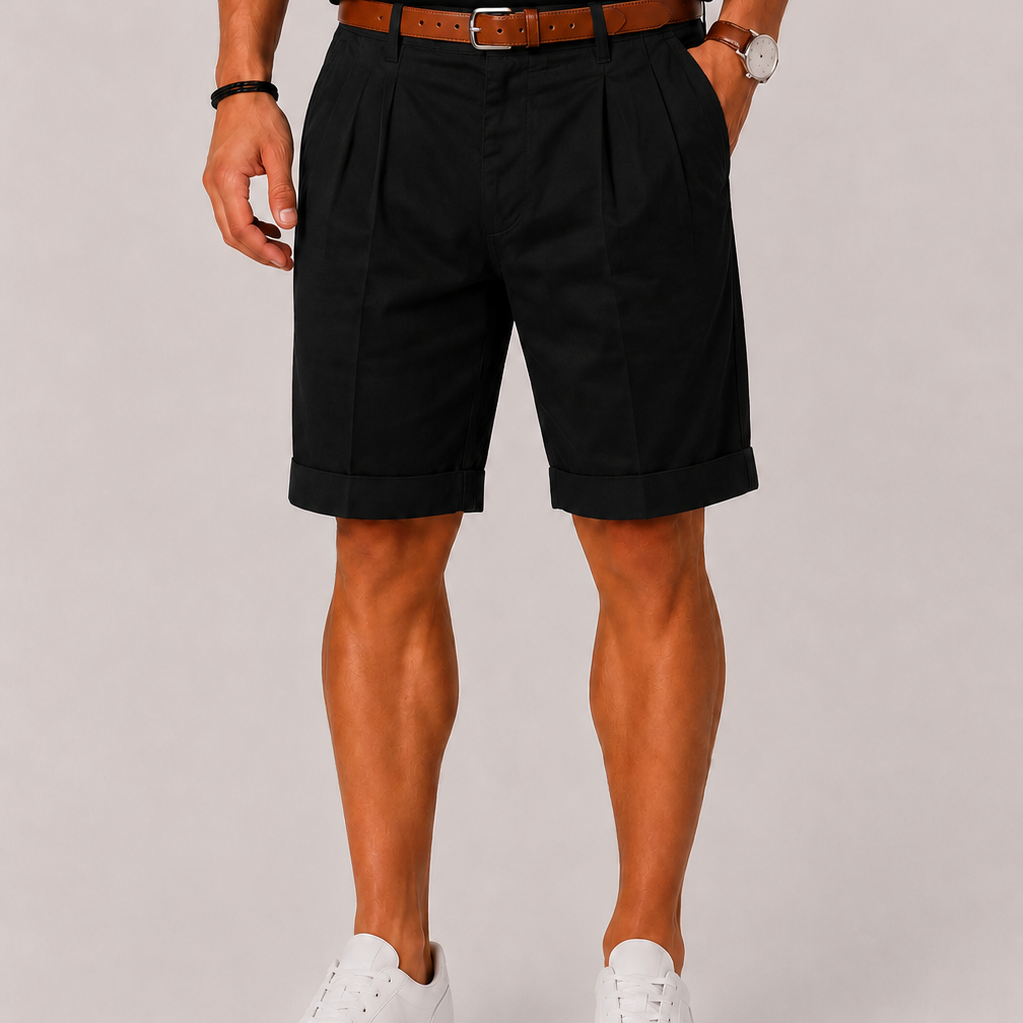 Harrington Oxford | Pleated Shorts For Men