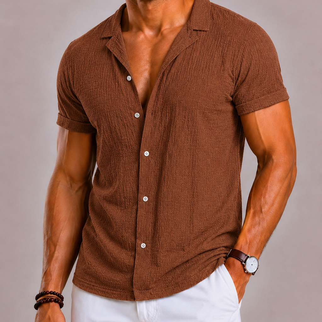Harrington Oxford | Rib Patterned Shirt For Men