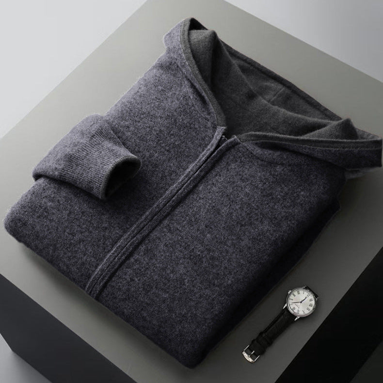 HARRINGTON OXFORD | REVERSIBLE CASHMERE HOODIE FOR MEN