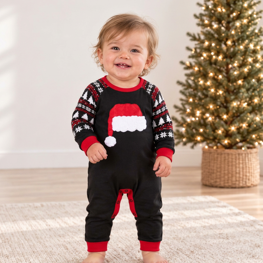 Christmas Hat Matching Family Pyjama Set