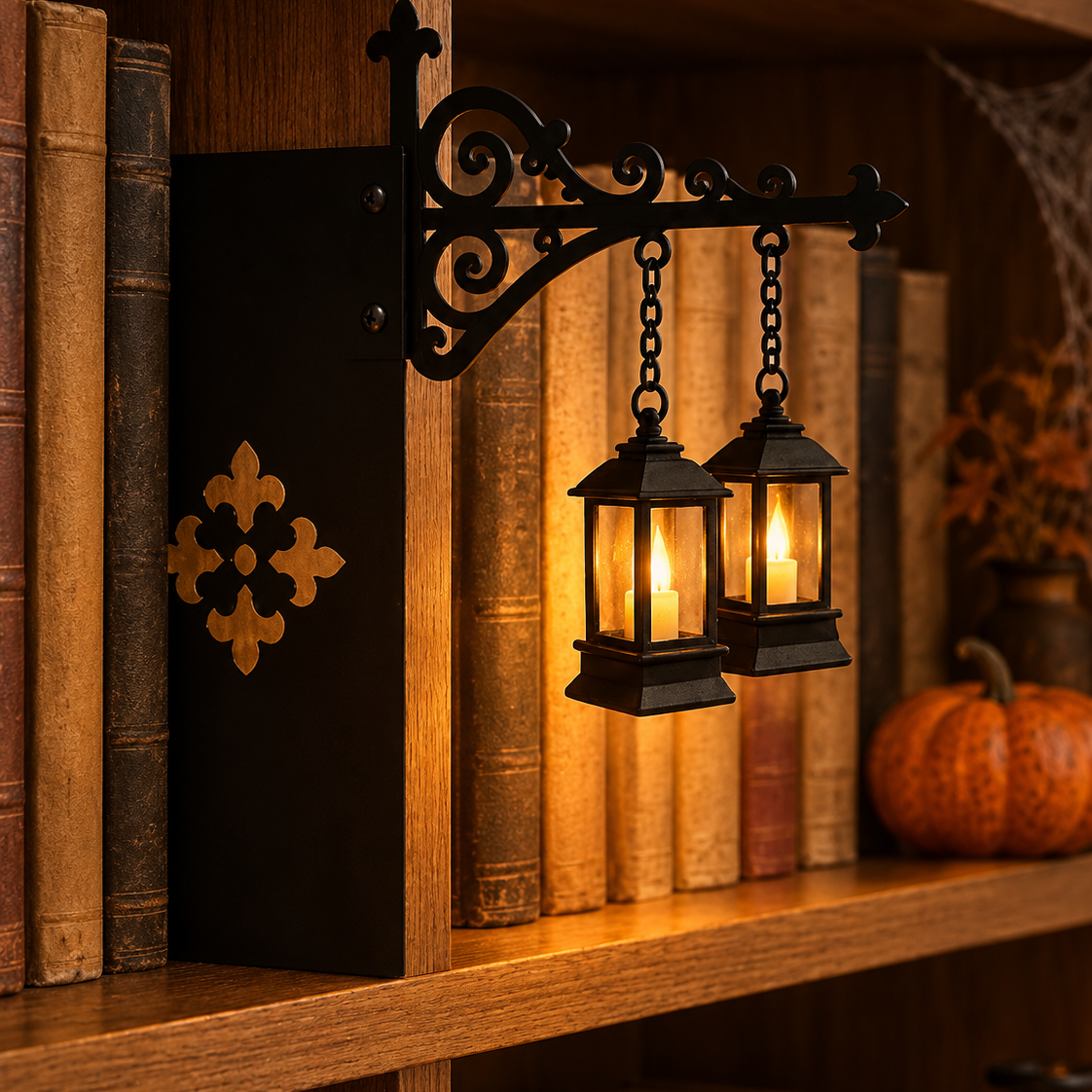 Halloween Ghost & Lantern Bookshelf Light
