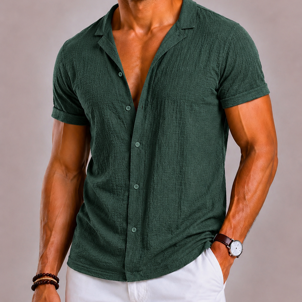 Harrington Oxford | Rib Patterned Shirt For Men