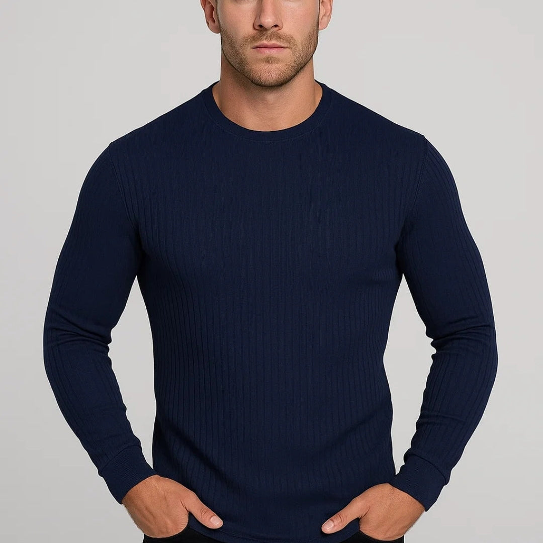 HARRINGTON OXFORD | SLIM RIBBED LONG SLEEVE TOP FOR MEN