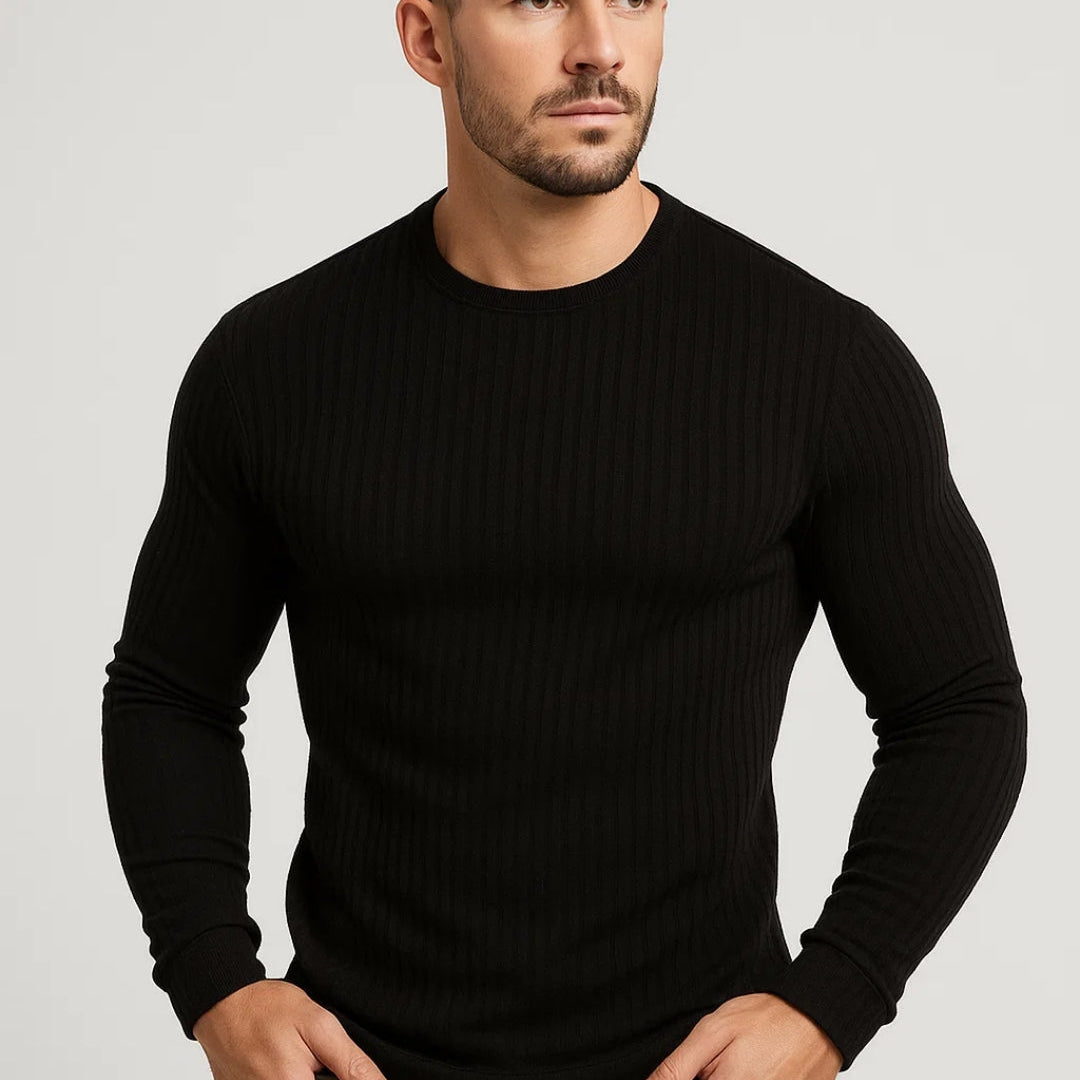 HARRINGTON OXFORD | SLIM RIBBED LONG SLEEVE TOP FOR MEN