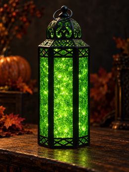 10.5-Inch Gothic LED Halloween Lantern Holder
