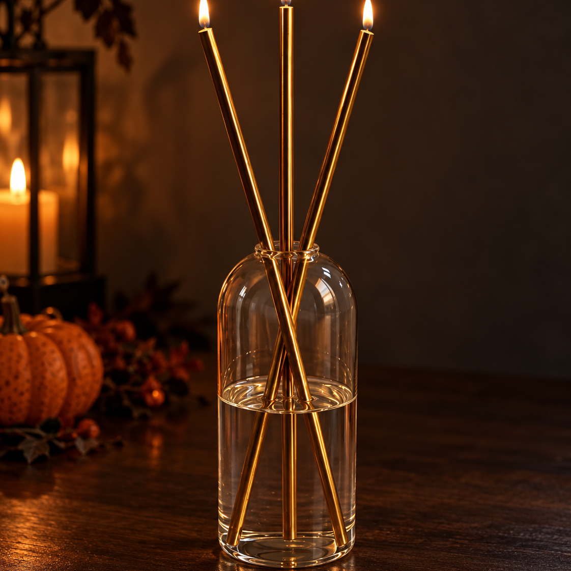 Halloween Refillable Glass Oil Candles