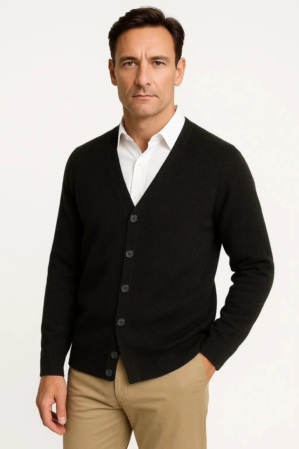 Harrington Oxford | Men's Cardigan Merino Wool V-Neck Classic Knitwear Harrington Oxford
