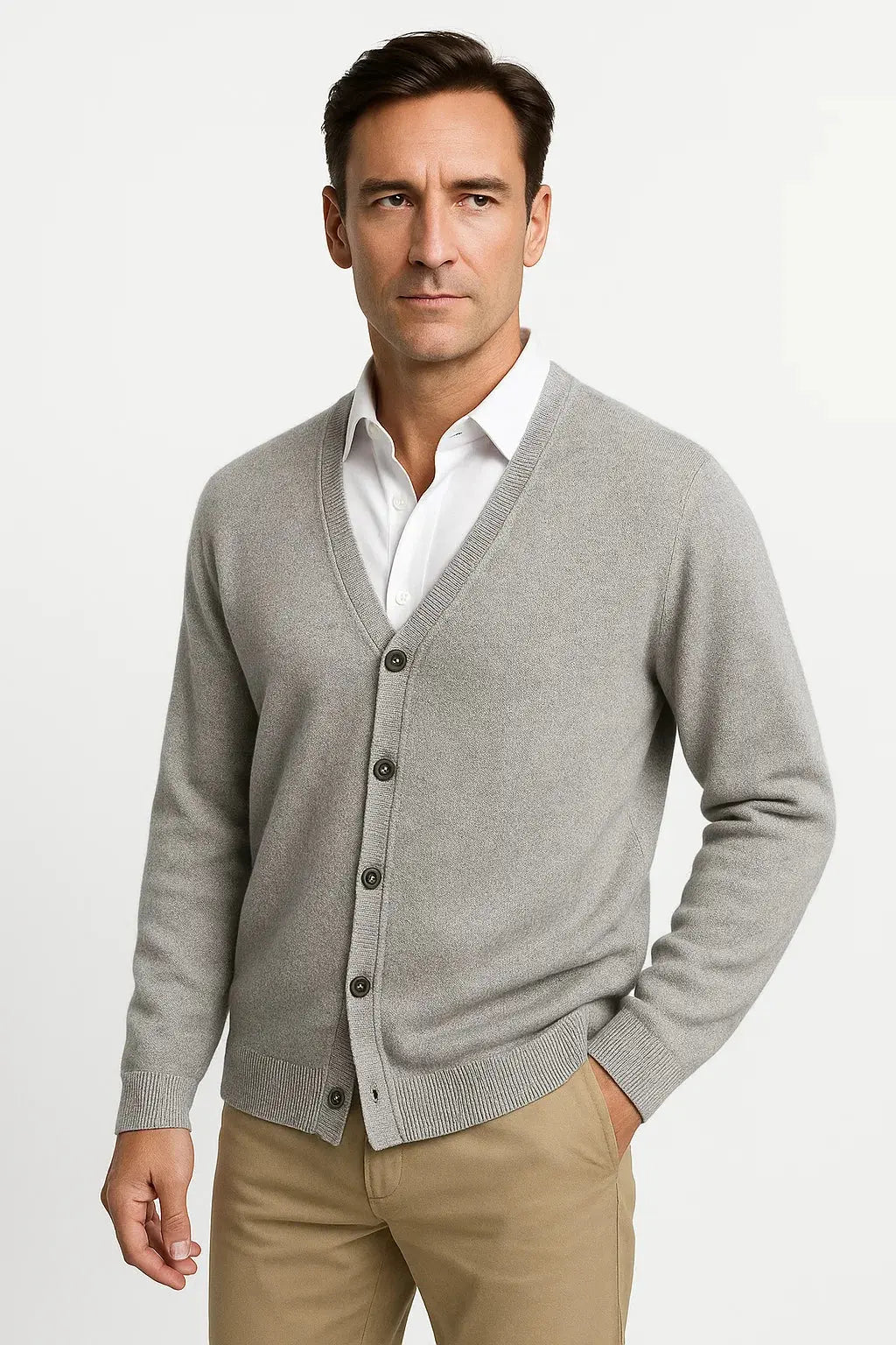 Harrington Oxford | Men's Cardigan Merino Wool V-Neck Classic Knitwear Harrington Oxford