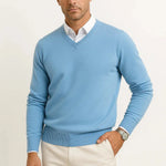 Harrington Oxford | Men's Cashmere Pullover V-Neck Slim Fit Elegant Casual Wear Harrington Oxford