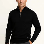 Harrington Oxford | Men's Quarter Zip Sweater Cotton Blend Classic Fit Minimalist Design Harrington Oxford