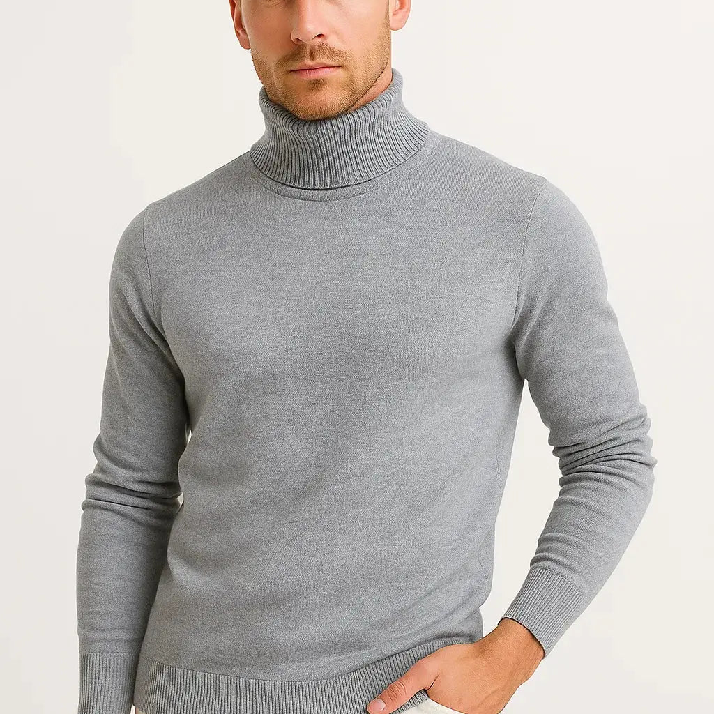 Harrington Oxford | Men's Turtleneck Sweater Virgin Wool Classic Design Comfortable Fit Harrington Oxford