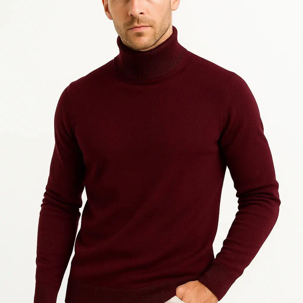 Harrington Oxford | Men's Turtleneck Sweater Virgin Wool Classic Design Comfortable Fit Harrington Oxford