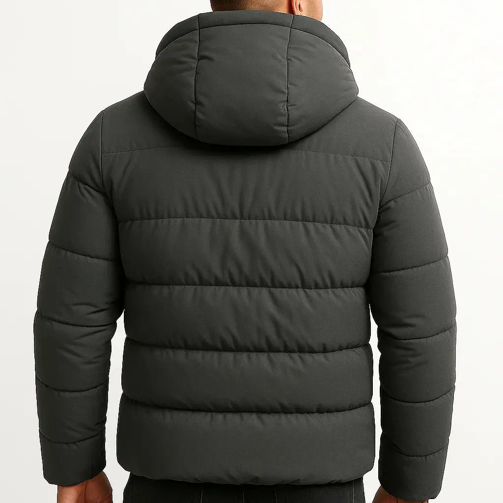 Harrington Oxford | Men's Insulated Puffer Jacket Cotton Blend with Hood Harrington Oxford