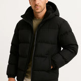 Men's Puffer Jacket Lightweight Insulated with Hood and Pockets