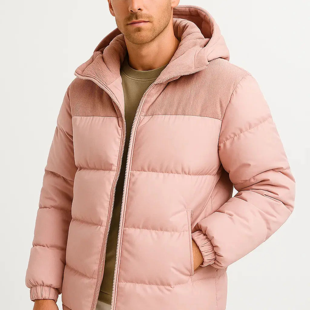 Harrington Oxford | Men's Puffer Jacket Lightweight Insulated with Hood and Pockets Harrington Oxford
