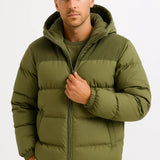 Men's Puffer Jacket Lightweight Insulated with Hood and Pockets