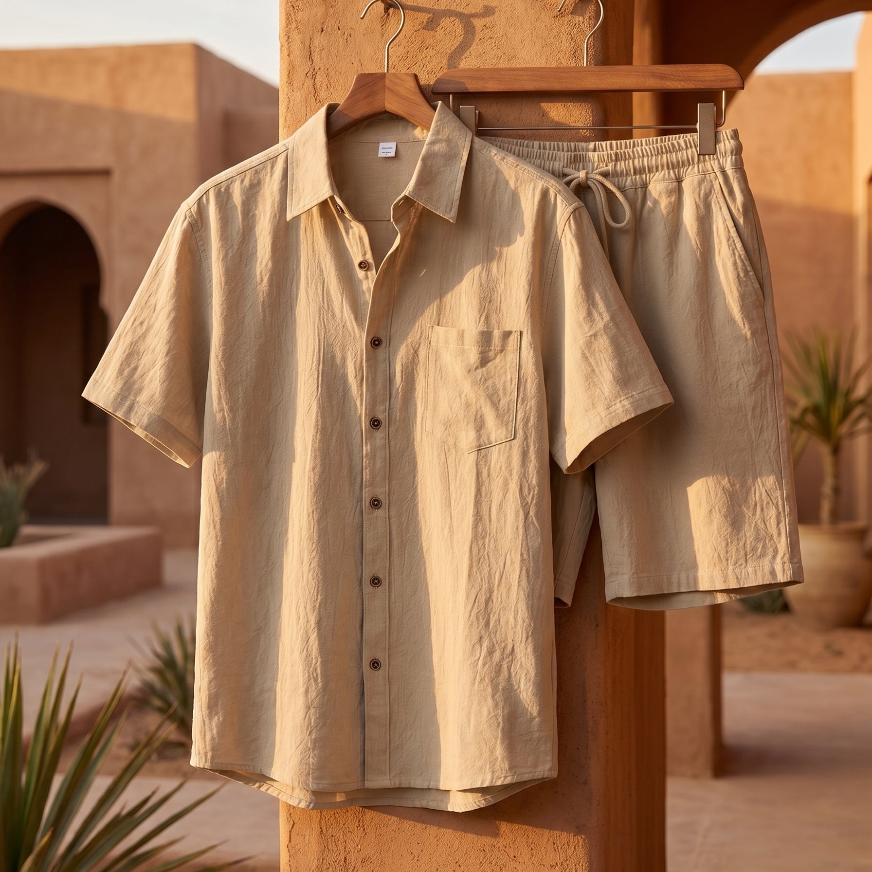 Harrington Oxford | Shirt And Shorts Set For Men