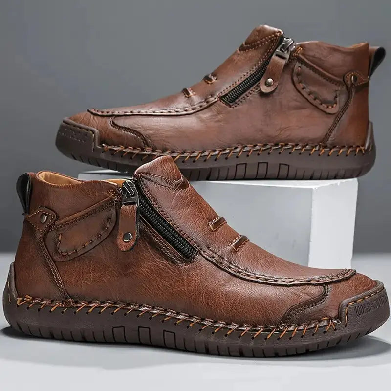 Harrington Oxford | Leather Shoes with side zipper Harrington Oxford