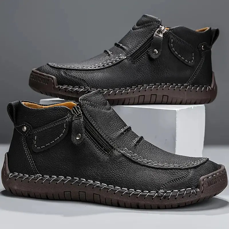 Harrington Oxford | Leather Shoes with side zipper Harrington Oxford