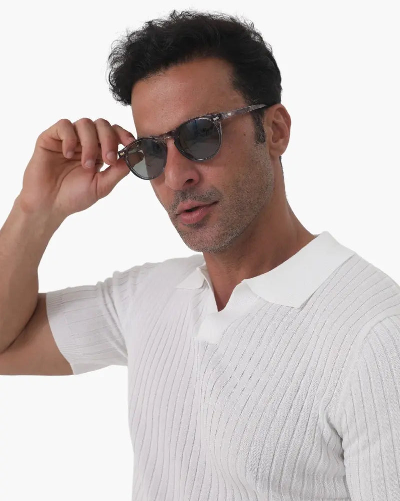Harrington Oxford | Retro Round Sunglasses for Men with UV Protection Black Harrington Oxford