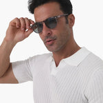Harrington Oxford | Retro Round Sunglasses for Men with UV Protection Black Harrington Oxford