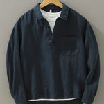 Harrington Oxford | Cotton-Linen Popover Shirt Harrington Oxford