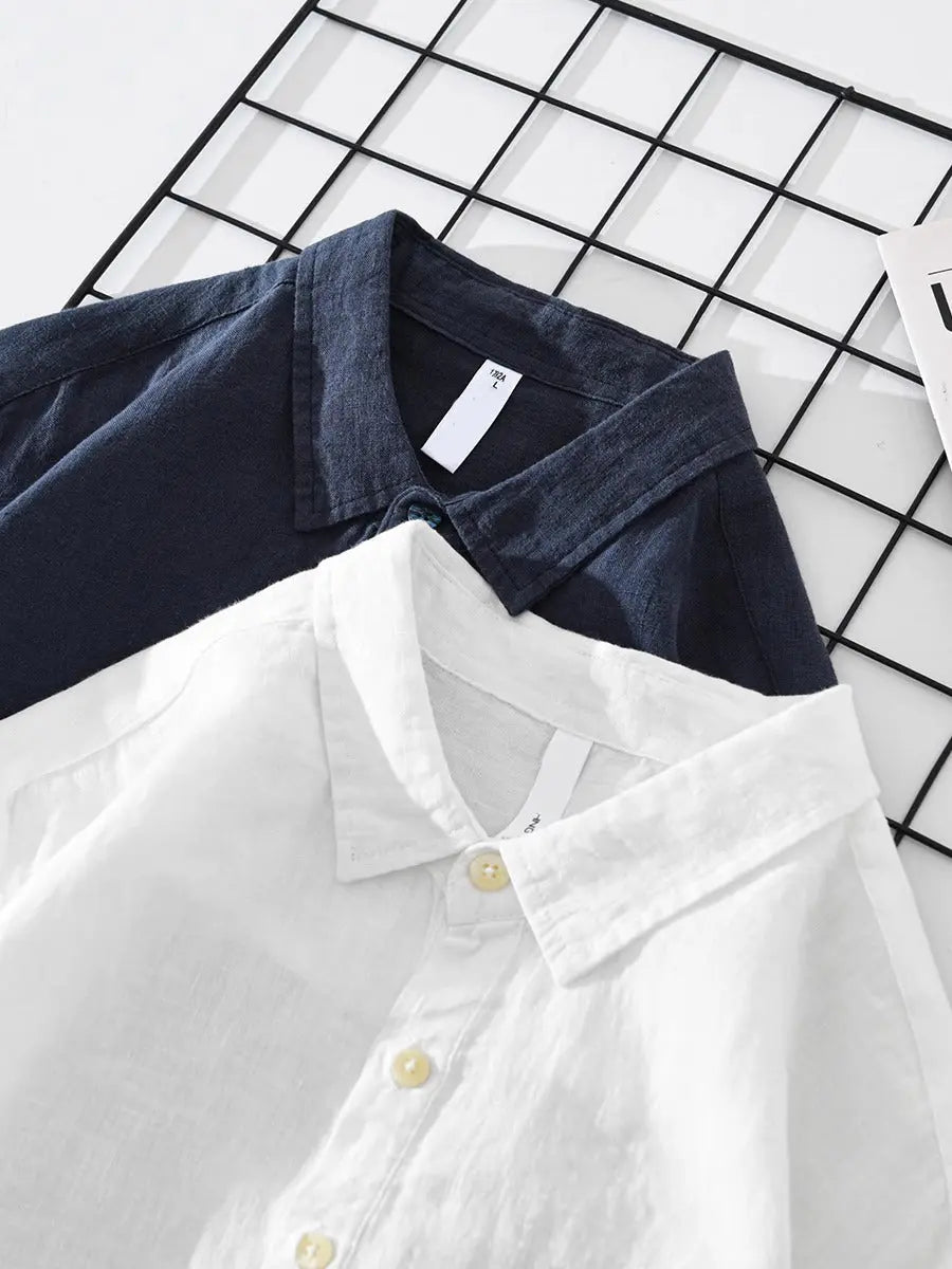 Harrington Oxford | Cotton-Linen Popover Shirt Harrington Oxford