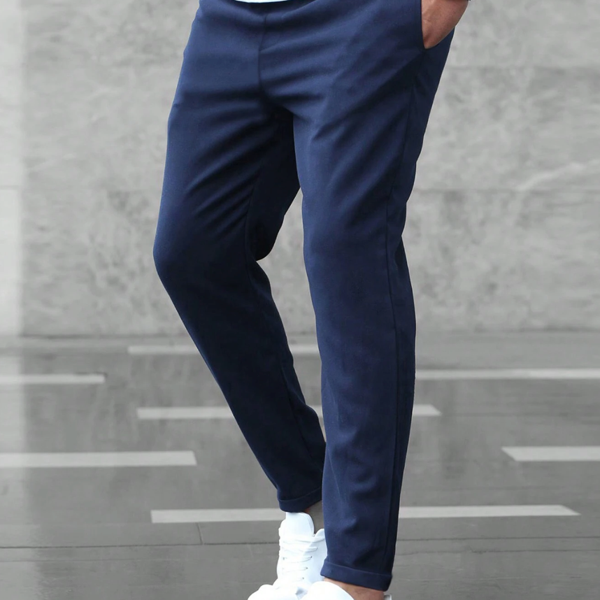 HARRINGTON OXFORD | MEN EVERYDAY SLIM FIT TROUSERS DRAWSTRING WAIST