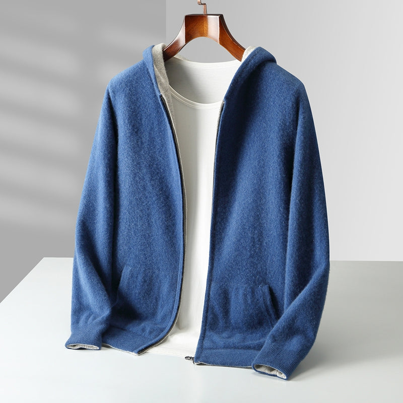 HARRINGTON OXFORD | REVERSIBLE CASHMERE HOODIE FOR MEN