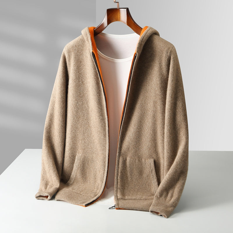 HARRINGTON OXFORD | REVERSIBLE CASHMERE HOODIE FOR MEN