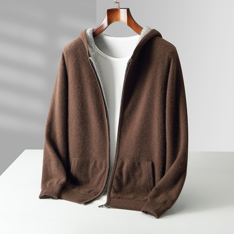 HARRINGTON OXFORD | REVERSIBLE CASHMERE HOODIE FOR MEN