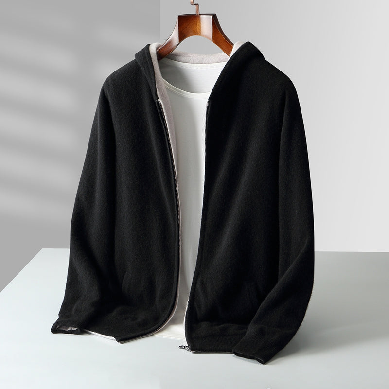 HARRINGTON OXFORD | REVERSIBLE CASHMERE HOODIE FOR MEN